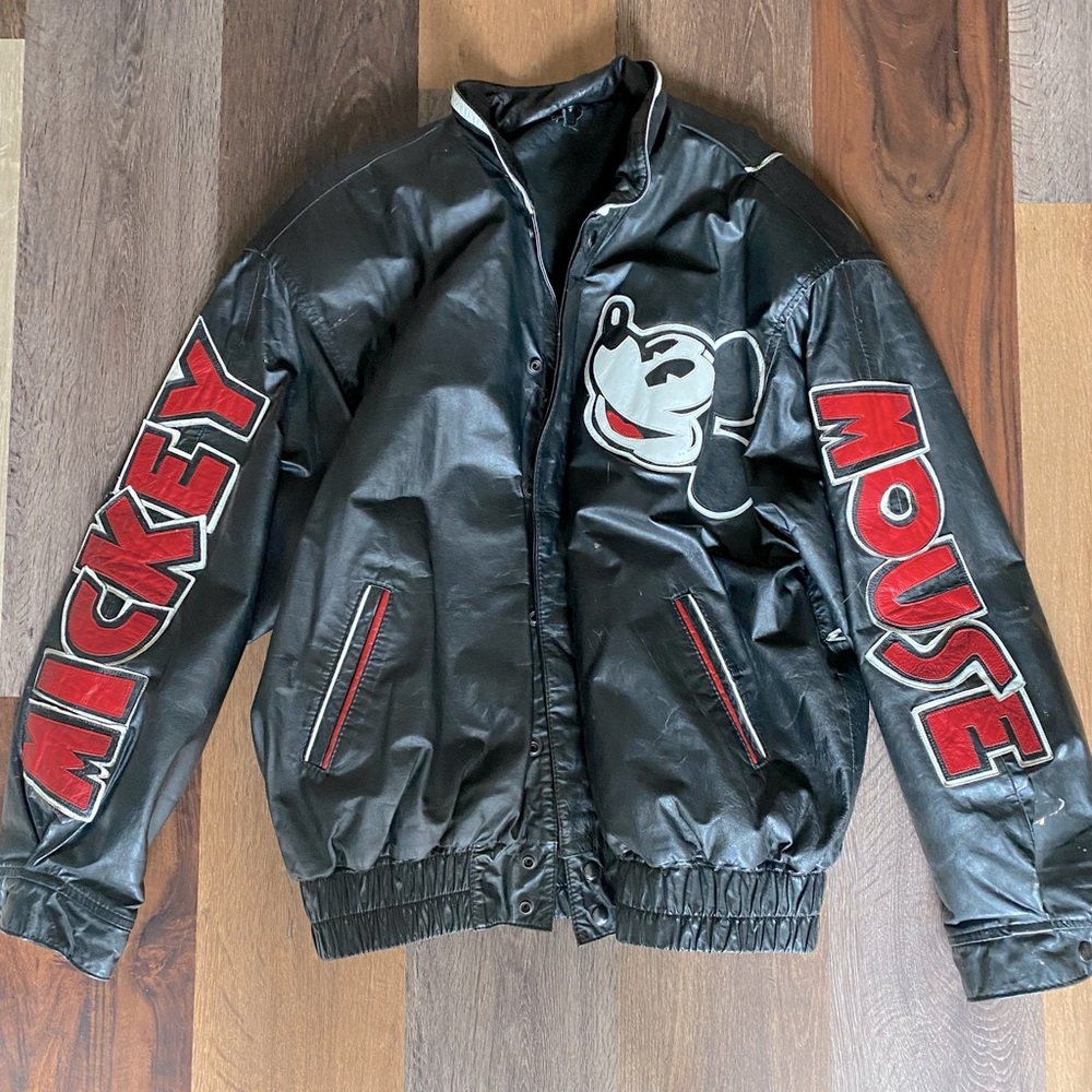 *VINTAGE 90’s* Disney Genuine Leather Jacket